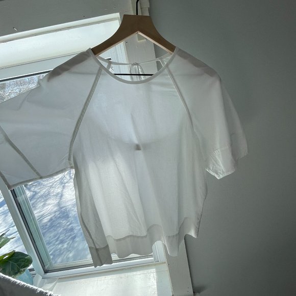 Everlane Cotton Boxy Short Sleeve Blouse - Picture 1 of 4